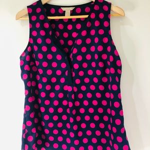 Banana Republic Navy and Fuschia Pink Top